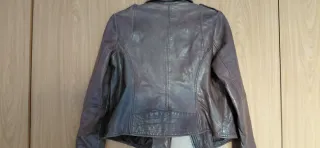 Cazadora Cuero Mango Mujer Talla L