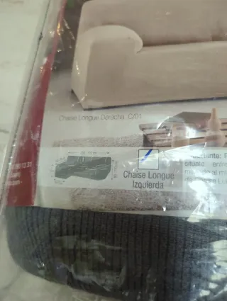 Funda Chaise Longue Gris Izquierda