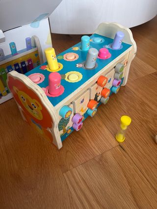 Juguete Madera 4 en 1 Martillo Xilófono