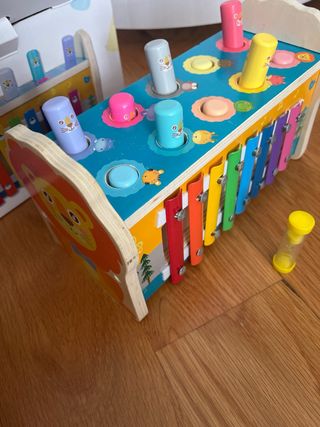 Juguete Madera 4 en 1 Martillo Xilófono