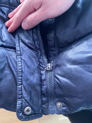 Abrigo acolchado azul marino mujer