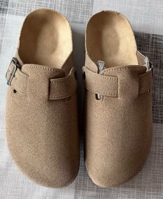 Zuecos unisex beige