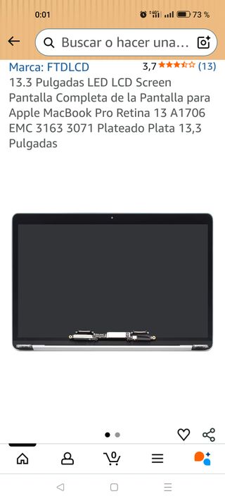 Pantalla MacBook Pro 13.3'' Completa