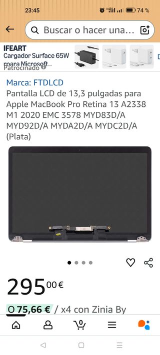 Pantalla MacBook Pro 13.3'' Completa