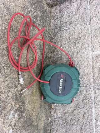 Carrete Manguera Aire Comprimido Parkside