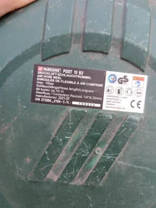 Carrete Manguera Aire Comprimido Parkside