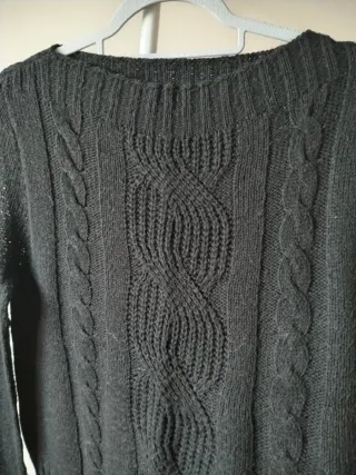 Jersey Zara Knit negro talla L