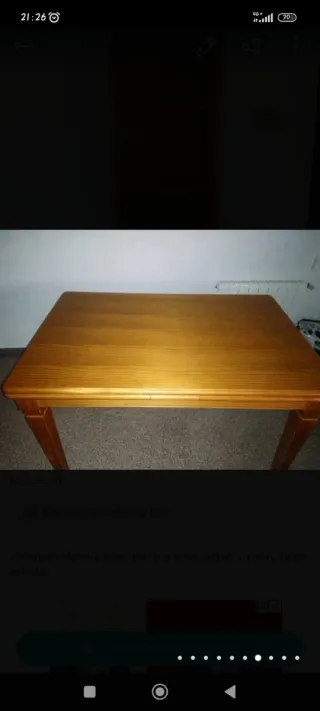 Mesa de comedor extensible madera