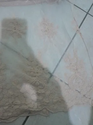 Sciarpa beige e rosa