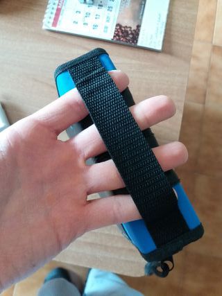 porta 28 cd nero e blu con manico