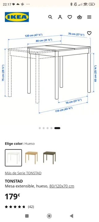 Tavolo allungabile e 2 sedie Ikea