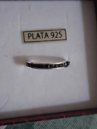 Anillo Plata Ley 925 con Circonitas azul oscuro