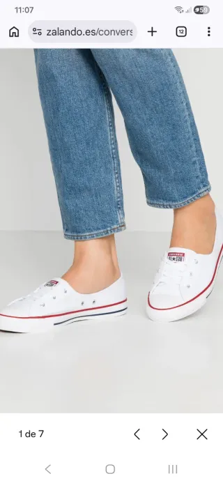 Zapatillas ballet lace Converse blancas