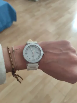 Reloj pulsera silicona blanco