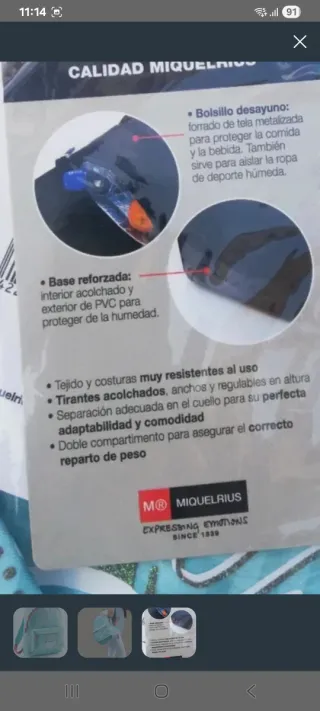 Mochila Miquel Rius Turquesa