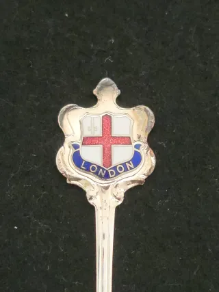 Cuchara Souvenir London Metal con baño de Plata