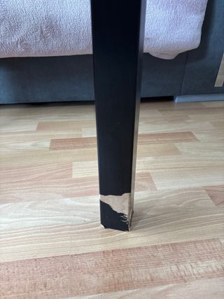 Mesa auxiliar Ikea madera negra