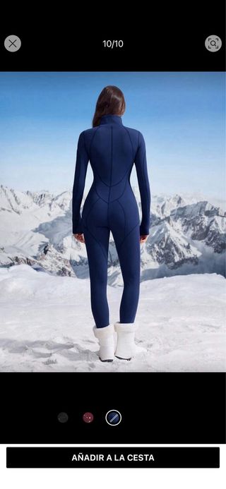 Mono de esquí azul manga larga