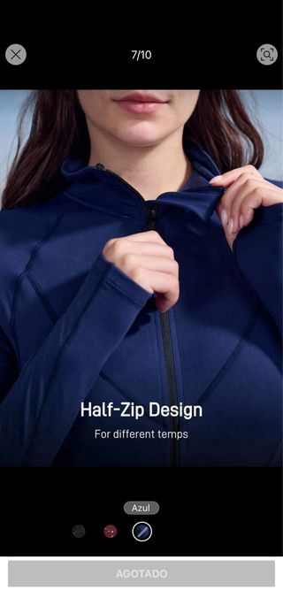 Mono de esquí azul manga larga