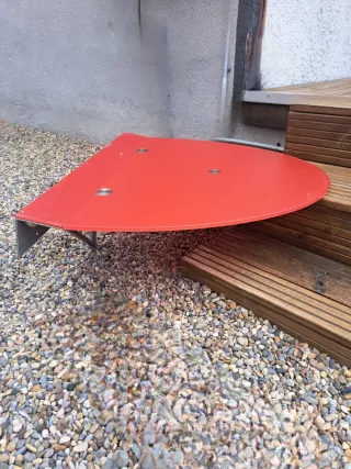 Mesa plegable cocina roja