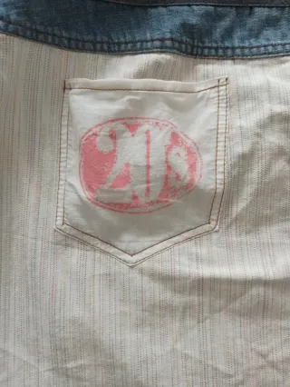 Falda vaquera con estampado vintage