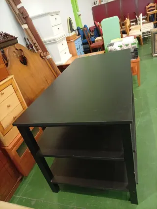 Mesa auxiliar negra 3 baldas