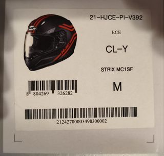 Casco integral HJC Negro y Amarillo - Como Nuevo