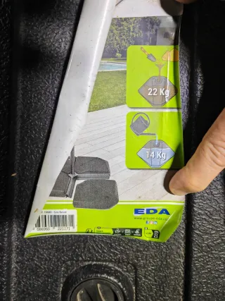 Base Sombrilla Rellenable Agua/Arena, 4 piezas