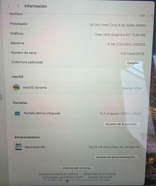 MacBook Air Retina 2018 Gris Espacial