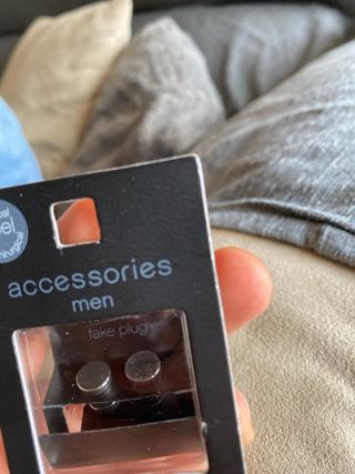 Orecchini fake plug in acciaio chirurgico