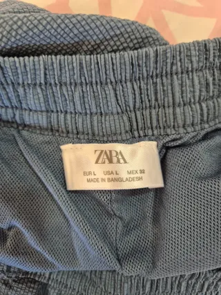 Shorts de baño ZARA Talla L Azul
