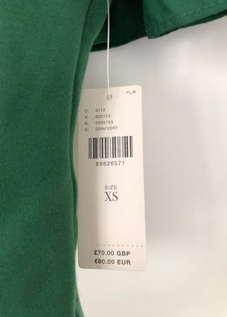 Top verde de Anthropologie, XS