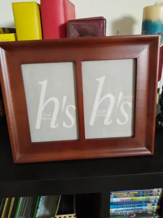 Portafotos doble madera 10x15