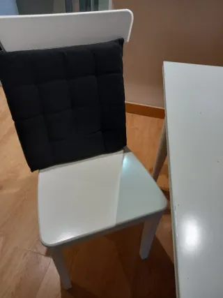 Comedor blanco 6 sillas blanco muy buen edtado