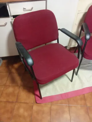 2 Sillas de Oficina Tapizadas