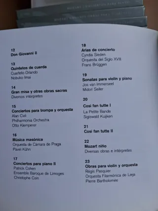 Colección Mozart 18 CDs Obras Instrumentales