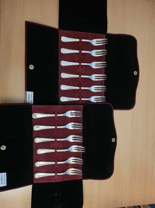 2 Set 6 Forchette da Dolce Argento 800 ISAL ARGENT