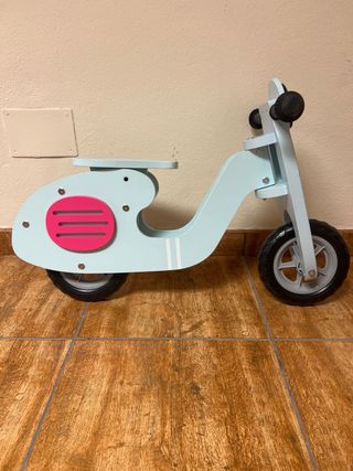 Bicicleta de madera tipo moto