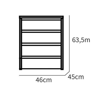 Cajonera Rovere 4 Cassetti