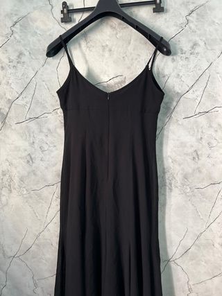 Vestido negro largo tirantes