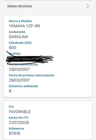 Yamaha R6 Sportbike Negra