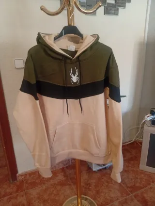 Chándal L niño verde y beige