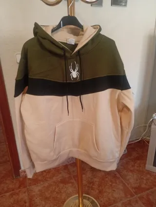 Chándal L niño verde y beige