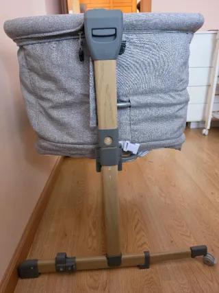 Minicuna colecho Kinderkraft gris