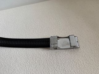 Cinturón de piel Lacoste negro