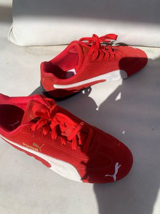 Zapatillas Puma Rojas Piel Ante Estilo Ferrari