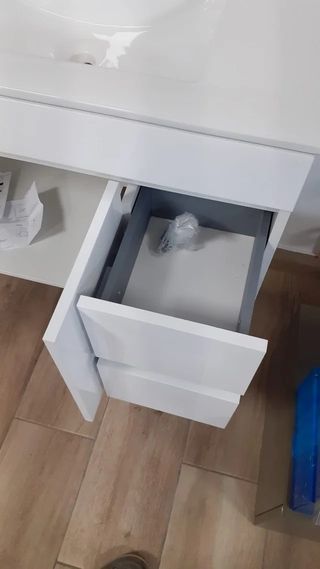 Mueble de baño 80cm blanco y pica economico