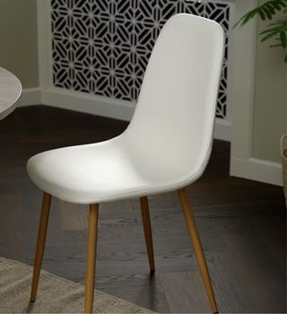 Silla comedor polipiel blanca