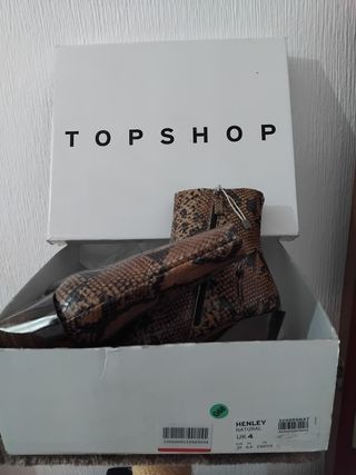 Botines Topshop efecto piel serpiente