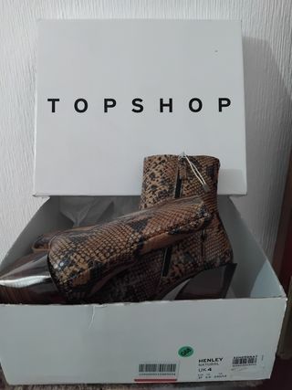 Botines Topshop efecto piel serpiente